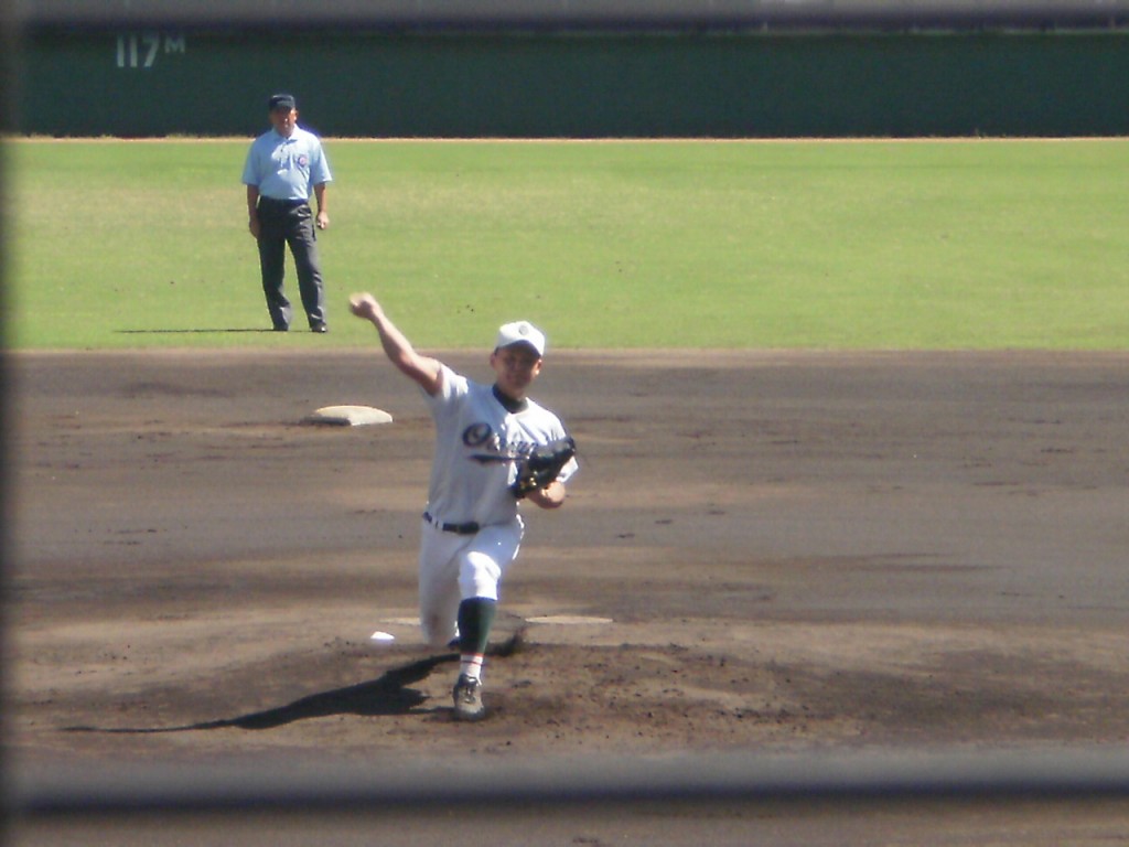 乙訓の2年生エース上野投手