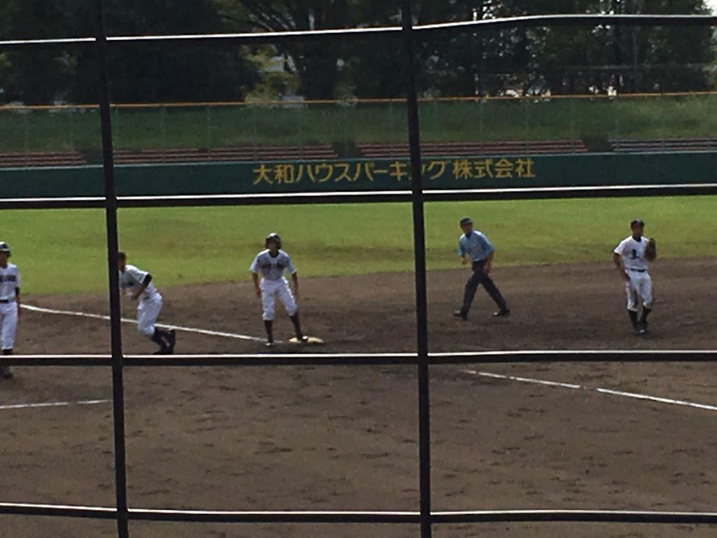 松本選手が3塁打